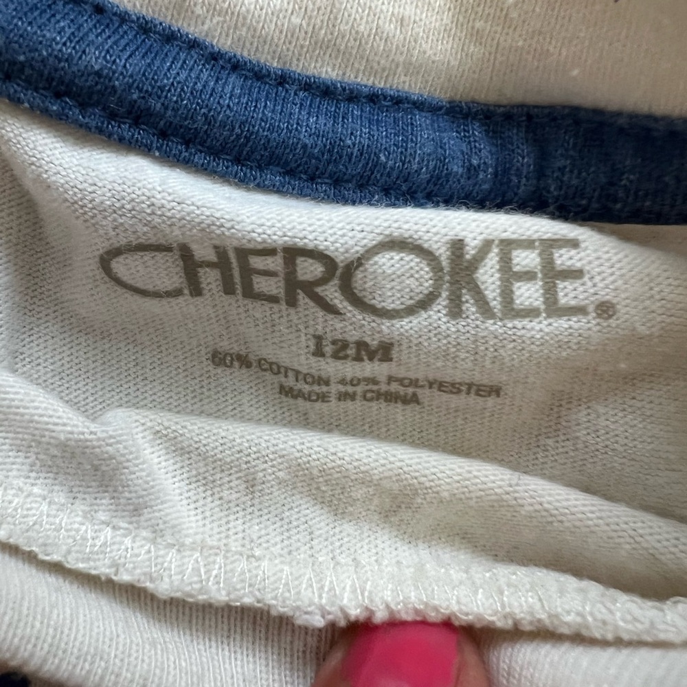 Cherokee Cream and Blue Adventure Tee - Picture 3 of 3